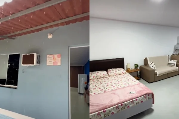 Montagem de imagens mostra detalhes das novas casas do Retiro dos Artistas - Metrópoles
