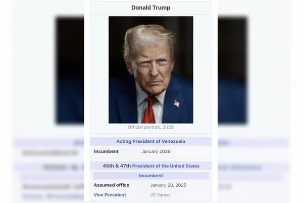 Trump divulga imagem em que aparece como “presidente interino da Venezuela”