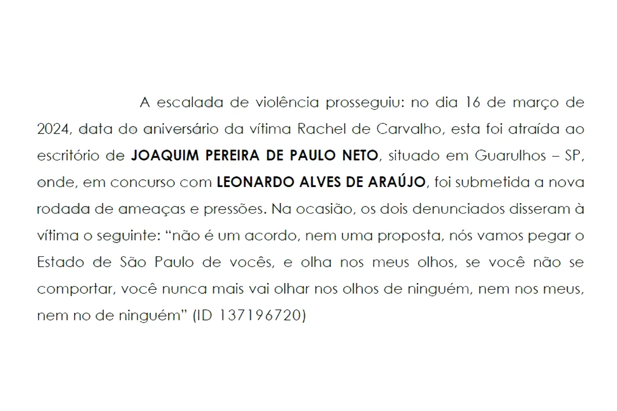 Vice de Marçal é réu por associação criminosa e vínculo com PCC - imagem 7 Vice de Marçal é réu por associação criminosa e vínculo com PCC - imagem 7