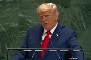 O presidente dos Estados Unidos, Donald Trump, em discurso na ONU