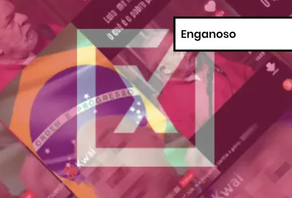 Imagem colorida de post enganoso sobre Lula