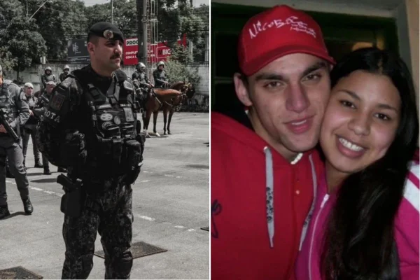 Imagem colorida mostra tenente irmão de Eloá baleado