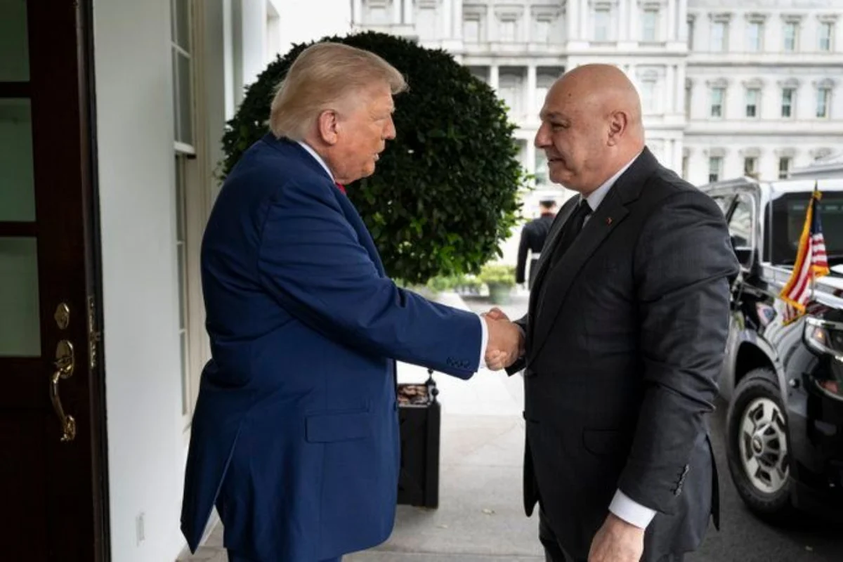 Presidente dos Estados Unidos, Donald Trump e o presidente do Líbano, Joseph Aoun Presidente dos Estados Unidos, Donald Trump e o presidente do Líbano, Joseph Aoun