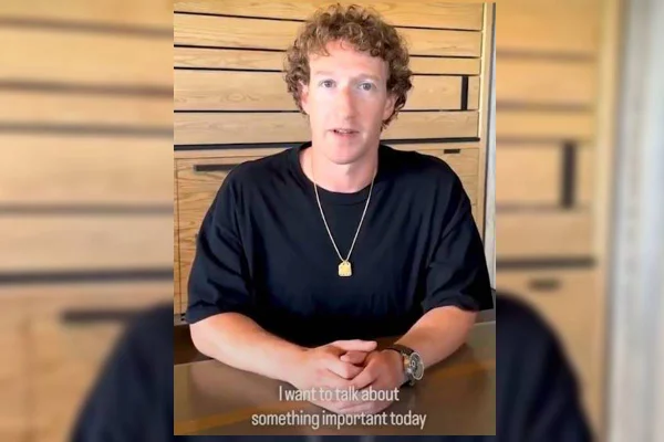 Imagem colorida do CEO da Meta, Mark Zuckerberg