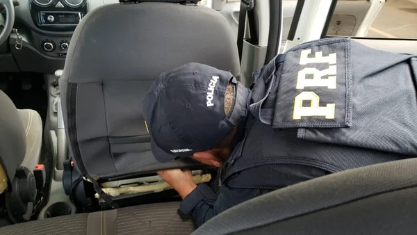 Mulher é presa transportando 84kg de maconha em carro na BR-060