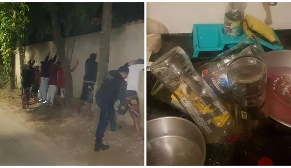 Festa acaba em detenção em Contagem