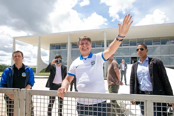 Presidente Jair Bolsonaro no Palácio do Planalto.