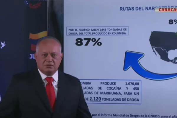 Imagem colorida do ministro do Interior e Justiça da Venezuela, Diosdado Cabello