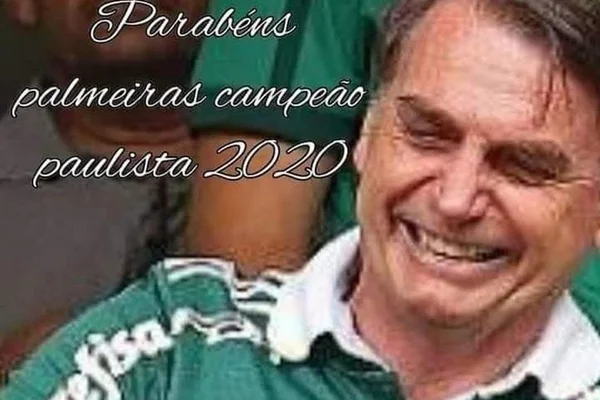 Bolsonaro não comenta sobre 100 mil mortos e comemora título do Palmeiras