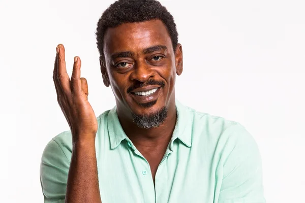 Foto colorida de Seu Jorge