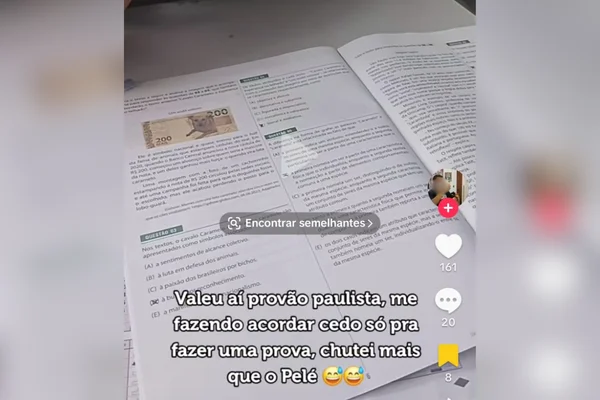 Imagem colorida do Provão Paulista divulgada nas redes sociais - Metrópoles