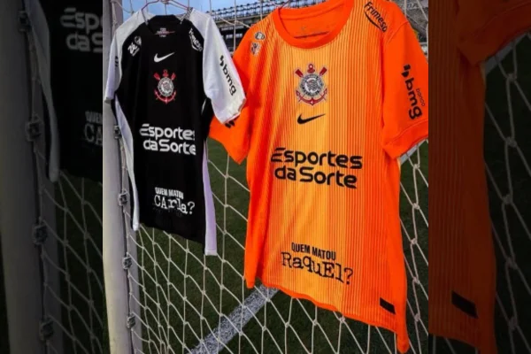 Imagem colorida das camisetas do Corinthians