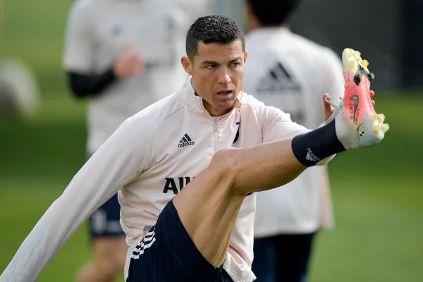 Cristiano Ronaldo no treino da Juventus