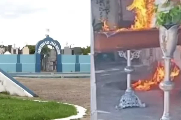 Imagem colorida, Um dos três mortos pela PM tem corpo incendiado por facção em velório - Metrópoles