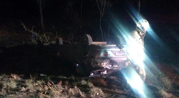 Acidente na DF-001 envolvendo carro com família mobiliza bombeiros