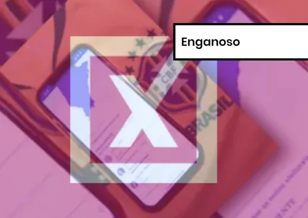 Imagem colorida de postagem enganosa