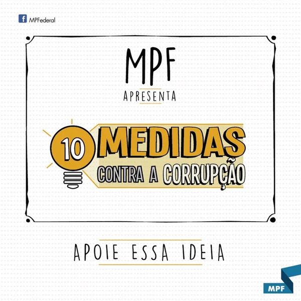 Manifestantes fazem ato em apoio a medidas anticorrupção