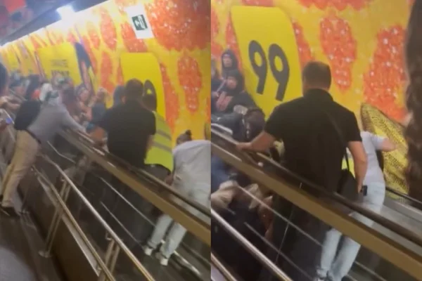 Acidente com cadeirante provocou uma confusão nas esteiras da área de transferência entre as Linhas 4-Amarela e 2-Verde - Metrópoles