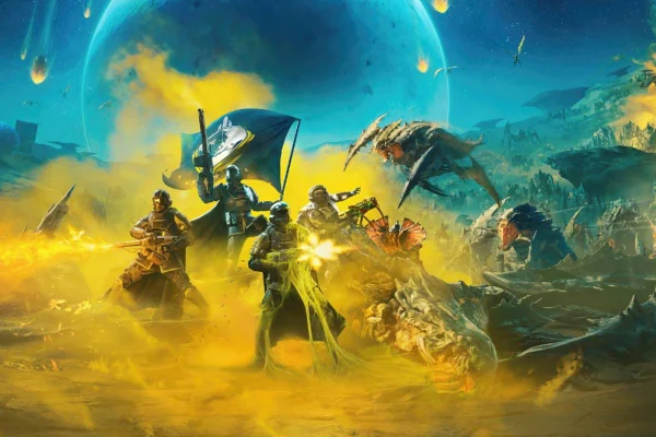 Imagem colorida do jogo Helldivers 2 - Metrópoles
