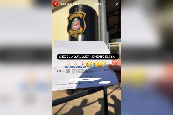 Perfil de Buzeira publica alvará de soltura: “A qualquer momento sai” - destaque galeria