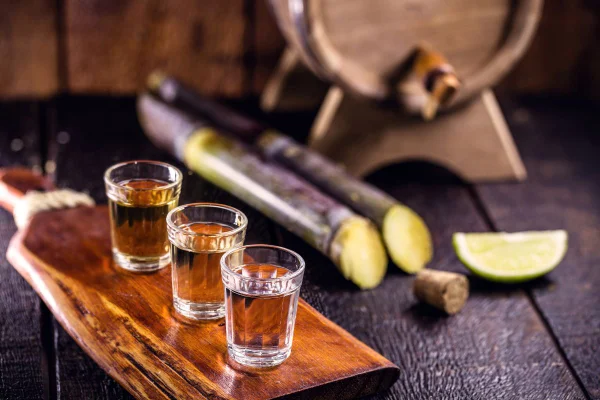 Foto colorida de shots de cachaça - Metrópoles