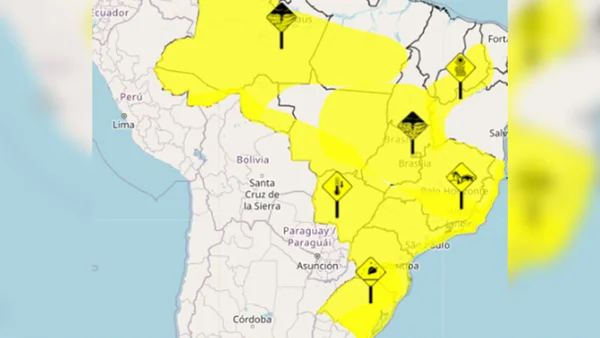 Inmet emite alertas de chuva, ventos e baixa umidade em várias regiões
