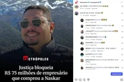 "Sigo de férias", respondeu Douglas, sobre a informação de bloqueio nas próprias contas bancárias "Sigo de férias", respondeu Douglas, sobre a informação de bloqueio nas próprias contas bancárias