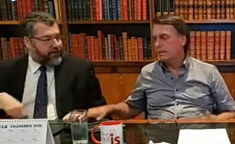 Jair Bolsonaro com Ernesto Araújo