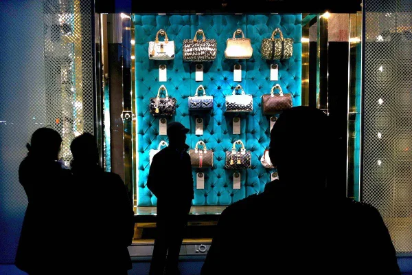 Vitrine da Louis Vuitton em Nova York