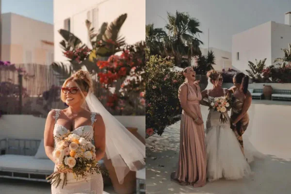 Fotos coloridas de Bonnie Locket e amigas