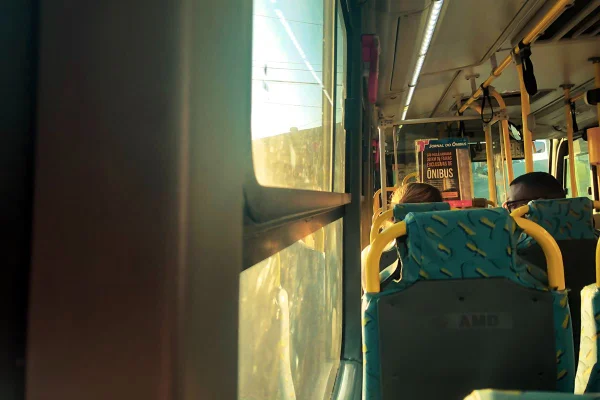 ônibus visto de dentro