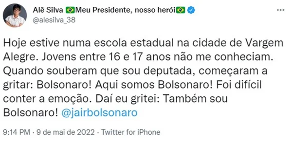deputada ale silva escola bolsonaro
