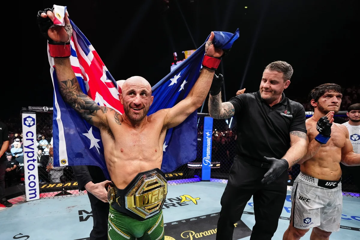 Volkanovski tem sete vitórias em defesas de cinturão. Volkanovski tem sete vitórias em defesas de cinturão.