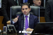 O presidente da Câmara, Hugo Motta