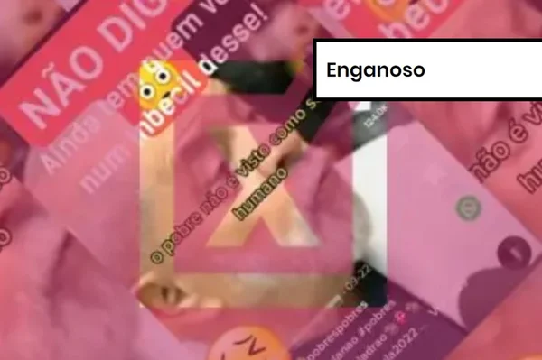 Imagem colorida de postagem enganosa sobre fala de Lula