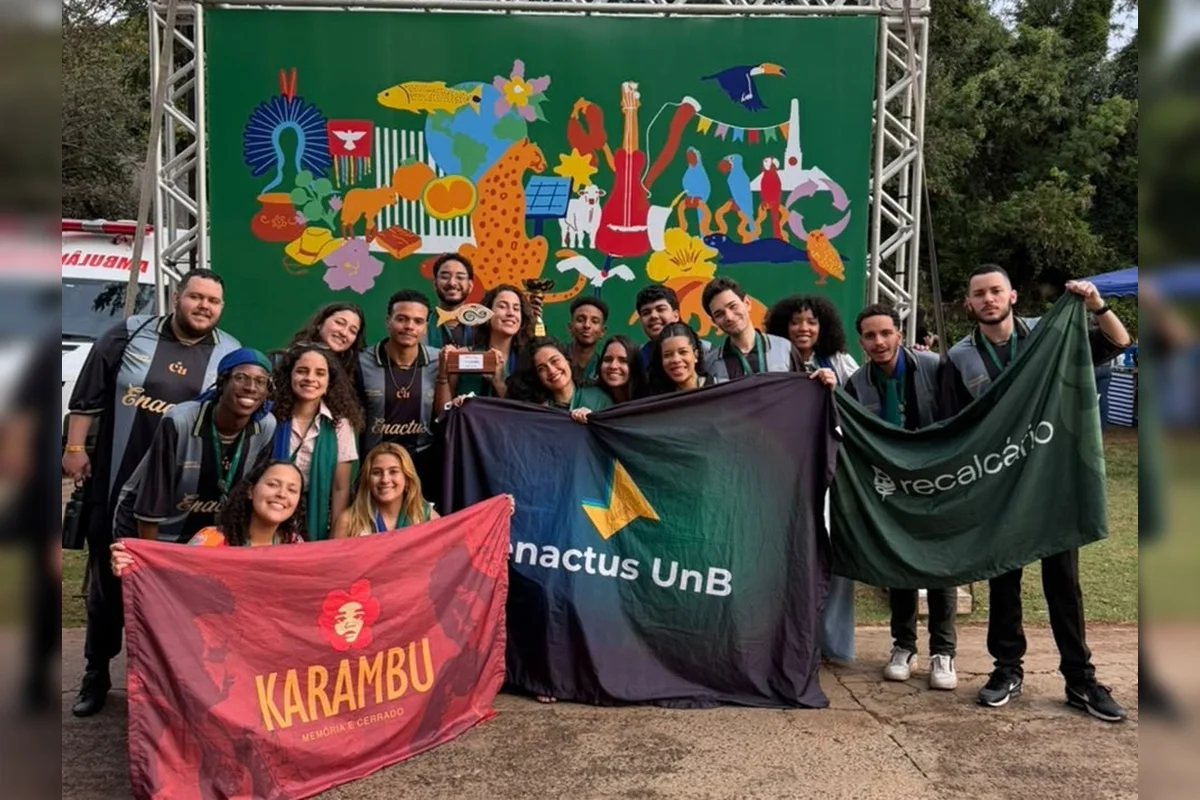 O time Enactus da Universidade de Brasília (UnB) conquistou o primeiro lugar em duas categorias do Evento Nacional Enactus Brasil (Eneb) 2026 com o projeto Karambu, desenvolvido com o Quilombo Mesquita O time Enactus da Universidade de Brasília (UnB) conquistou o primeiro lugar em duas categorias do Evento Nacional Enactus Brasil (Eneb) 2026 com o projeto Karambu, desenvolvido com o Quilombo Mesquita