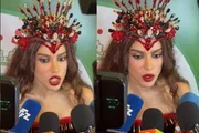 Anitta fala em coletiva na quadra da Grande Rio Anitta fala em coletiva na quadra da Grande Rio