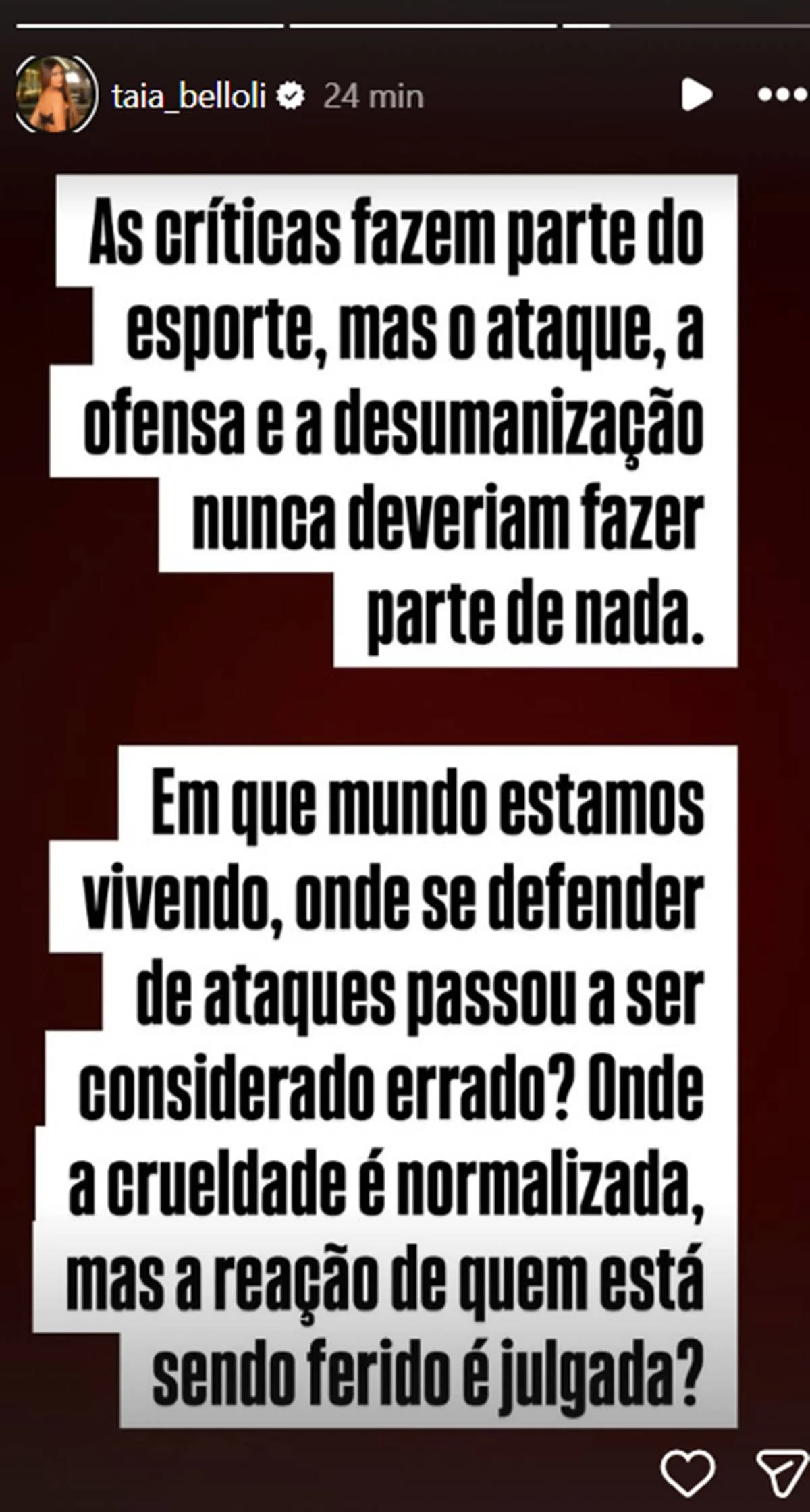 Logo após compartilhar as mensagens de ódio que recebeu, a influenciadora fez um forte desabafo Logo após compartilhar as mensagens de ódio que recebeu, a influenciadora fez um forte desabafo
