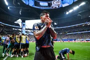 Enzo Fernández comemorando gol da Argentina contra a Inglaterra Enzo Fernández comemorando gol da Argentina contra a Inglaterra