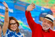 Presidente Lula e a primeira-dama Janja Presidente Lula e a primeira-dama Janja
