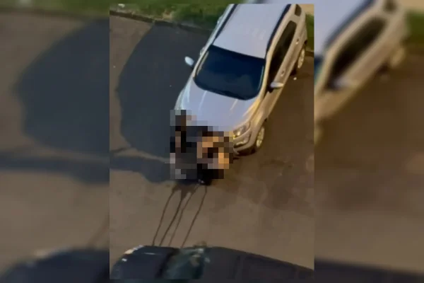 jovens urinam em estacionamento em Águas Claras