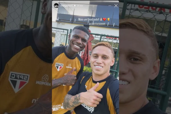 Jogador posta foto com Arboleda no CT do São Paulo após sumiço