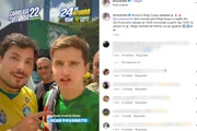 Dr Nora ao lado do deputado eleito Lucas Pavanatto (PL) em convite a ato pró Flavio Bolsonaro