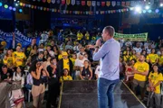 O pré-candidato ao Governo do Distrito Federal, Ricardo Cappelli, discursa durante o evento de lançamento de sua pré-candidatura O pré-candidato ao Governo do Distrito Federal, Ricardo Cappelli, discursa durante o evento de lançamento de sua pré-candidatura