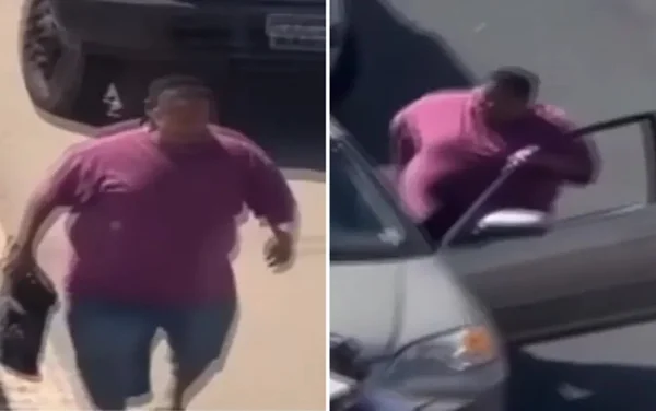 imagem colorida homem furta peças de veículo