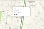 No Waze há relatos de uma via interditada