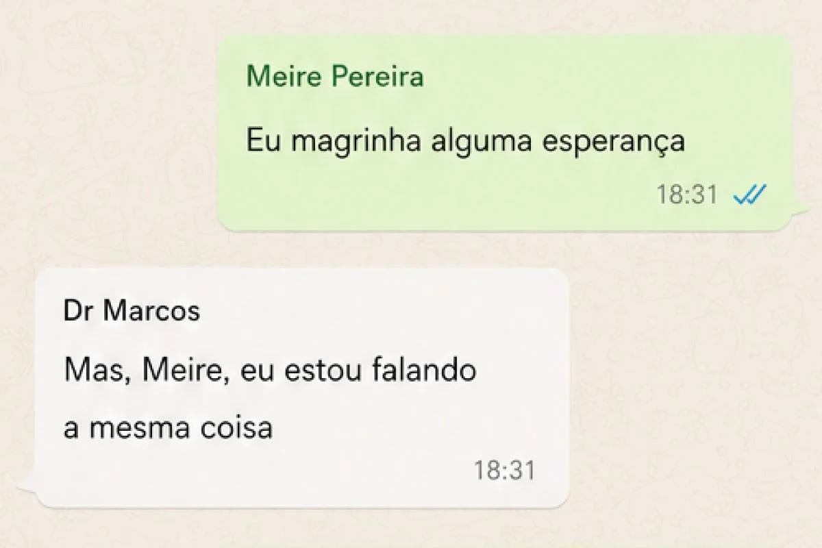 Trechos de conversas entre Meire Pereira e Marcos José Gomes Corrêa Trechos de conversas entre Meire Pereira e Marcos José Gomes Corrêa