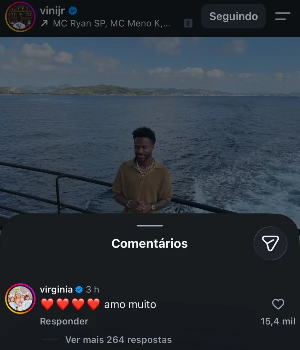 Vini Jr. abre álbum de fotos e Virginia se declara: “Amo muito” - destaque galeria