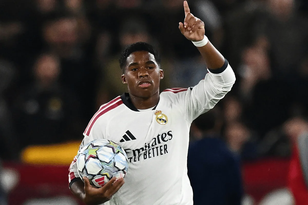 Preterido no Real Madrid, Endrick marca gol em vitória na Champions League