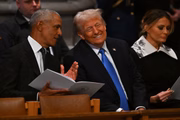 O ex-presidente Barack Obama e o presidente eleito Donald Trump 